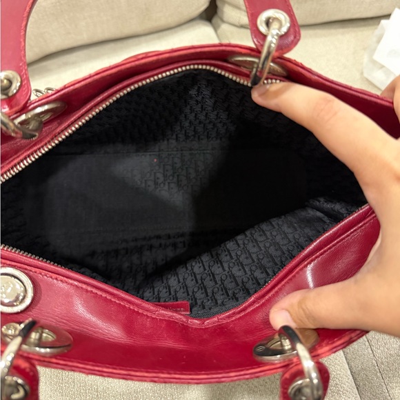 Christian Dior Lady Dior Cannage Quilted Tote – Red - Picture 14 of 15